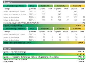 Spesa trasporto e gestione del contatore nella bolletta